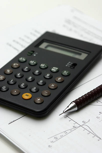 Calculations stock photo