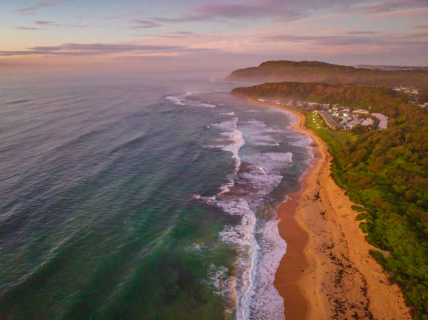istock Aerial sunrise seascape with  high cloud 1397457331