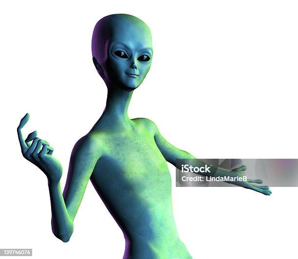 Alien Congratulase Com Vocêcom O Traçado De Recorte - Fotografias de stock e mais imagens de Extraterrestre