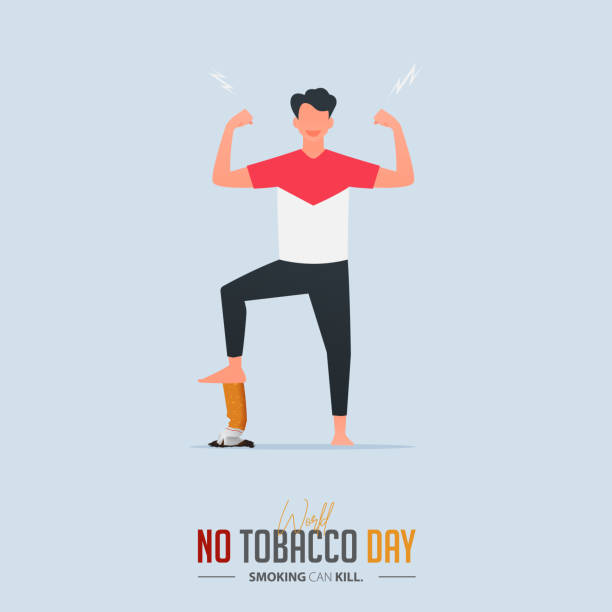 May 31st World No Tobacco Day banner design. A man steps on cigarette butt for quit smoking concept.
Stop smoking poster for disease warning. No smoking sign. May 31st World No Tobacco Day banner design. A man steps on cigarette butt for quit smoking concept.
Stop smoking poster for disease warning. No smoking sign. Cartoon Vector Illustration. anti tobacco day stock illustrations
