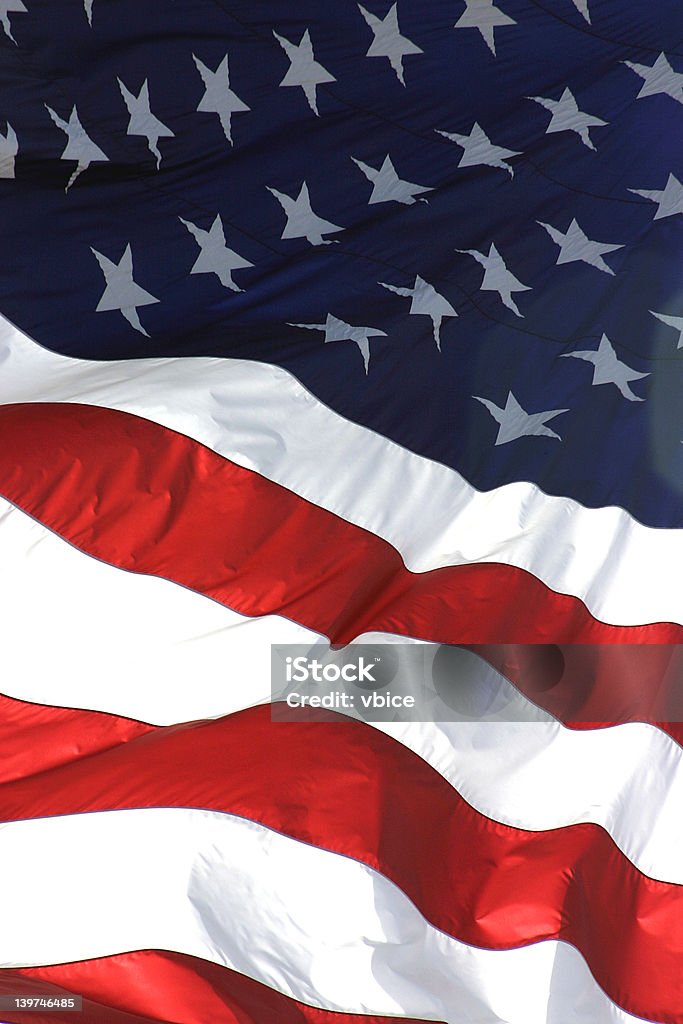 Amerikanische Flagge, vertikale Blick - Lizenzfrei Allegorie Stock-Foto