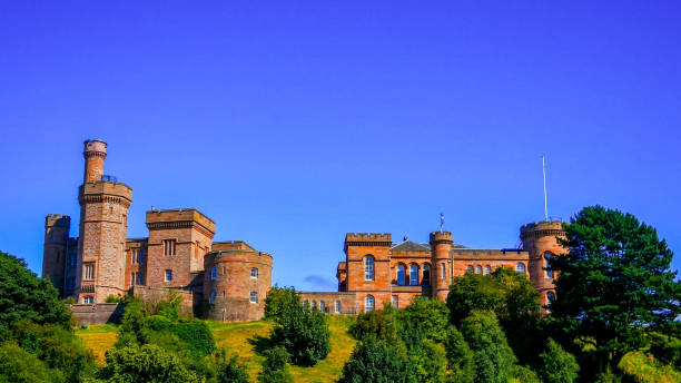 10-May-2022, Inverness, Scotland : Exterior of Inverness Castle 10-May-2022, Inverness, Scotland : Exterior of Inverness Castle drumnadrochit stock pictures, royalty-free photos & images