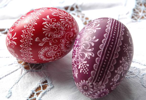 Easter eggs stock photo