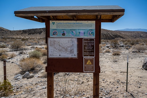 Palm Springs, CA, USA - Mar 6, 2021: The Coachella Valley Preserve Trail