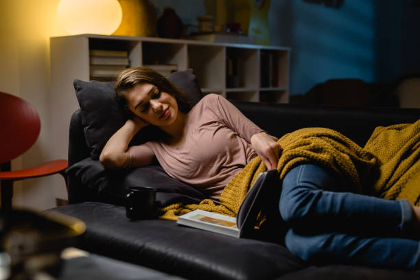 istock woman relaxing at home 1397471091
