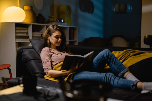 istock woman relaxing at home 1397471117