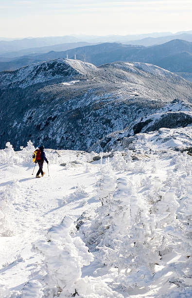 Winter Hiking stock photo