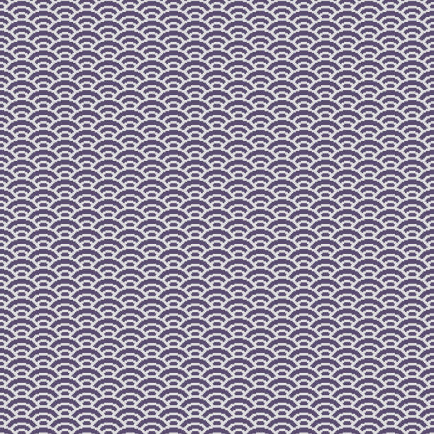 istock simple vector pixel art seamless pattern of minimalistic gainsboro and independence colors scaly japanese water waves pattern 1397479472