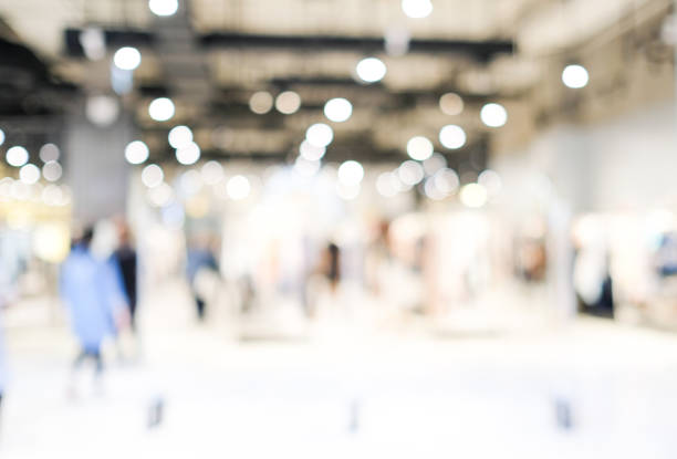 istock Blurred background, Blur store with people and bokeh light, business background 1397480737
