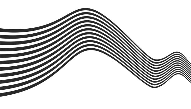 Wave bending illustration vector art illustration