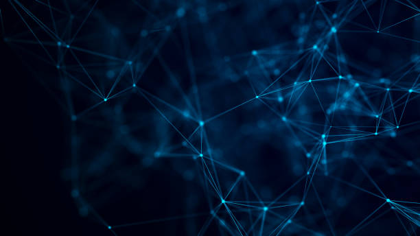 istock Abstract geometric background with connecting points and lines. Abstract blue digital background. Network concept. Big data complex with compounds. 3D rendering. 1397492942