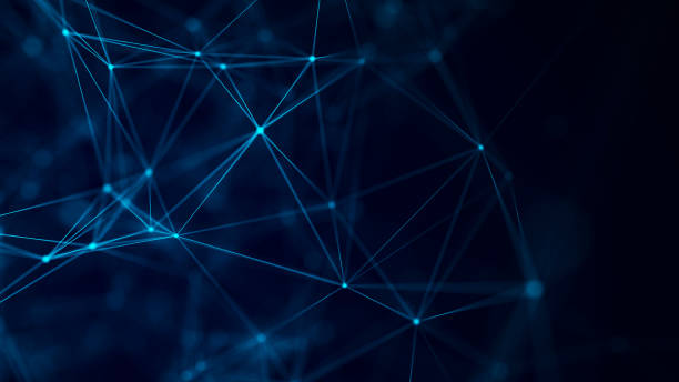 istock Abstract geometric background with connecting points and lines. Abstract blue digital background. Network concept. Big data complex with compounds. 3D rendering. 1397493011