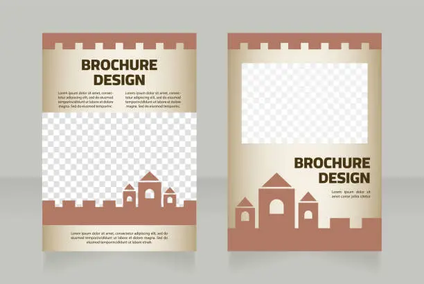 Vector illustration of Travel agency contact information blank brochure design