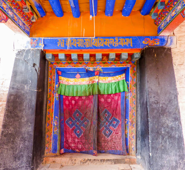 istock Beautiful decorated door in Lhasa, Tibet 1397497198