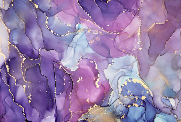 istock Natural  luxury abstract fluid art painting in alcohol ink technique. Tender and dreamy  wallpaper. Mixture of colors creating transparent waves and golden swirls. For posters, other printed materials 1397499728