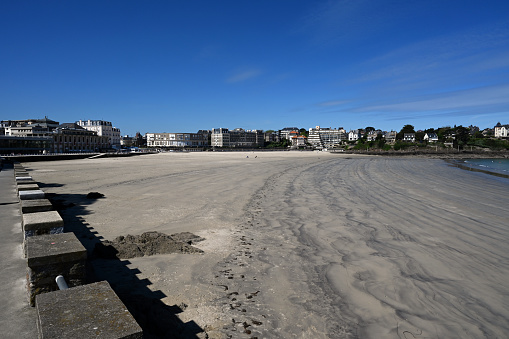 Dinard, France, May 10, 2022 : Ecluse beach of Dinard in Brittany