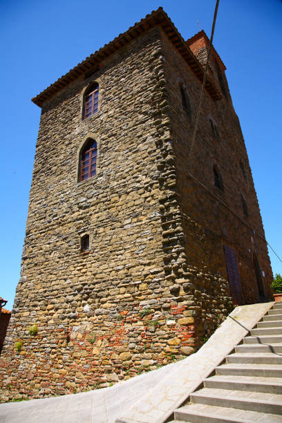 Panicale, borgo medievale fortificato sul Lago Trasimeno. Umbria, Italia stock photo