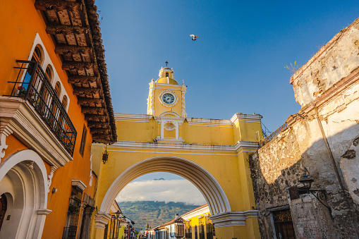 Antigua city at sunrise