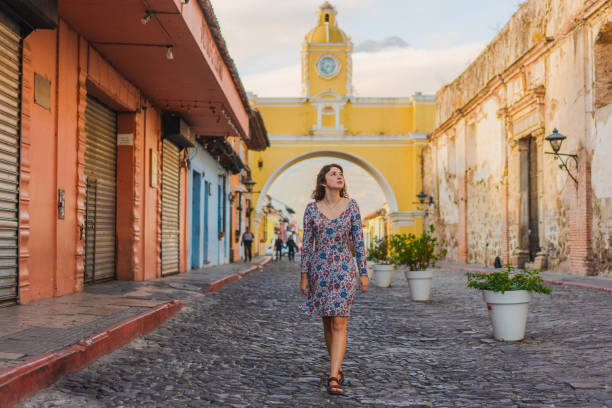istock Woman walking in Antigua 1397506109