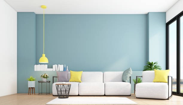 istock Minimalist style living room 1397507615