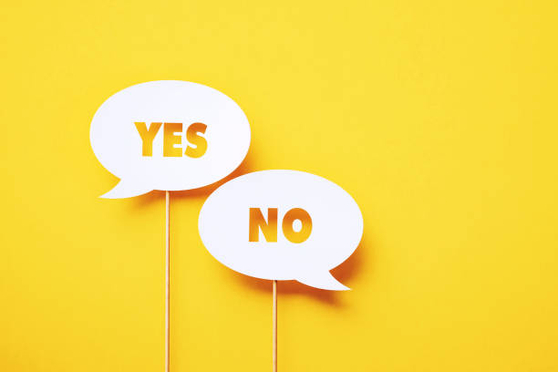 istock Yes And No Written Circular White Chat Bubble Sitting On Yellow Background 1397510427