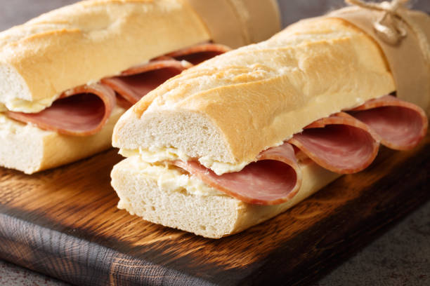 istock Classic Parisian Jambon-Beurre Sandwich closeup. Horizontal 1397510624