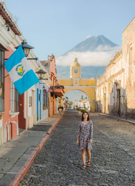istock Woman walking in Antigua 1397511437