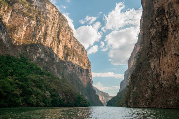Scenic view of Sumidero canyon in Chiapas, Mexico stock photo