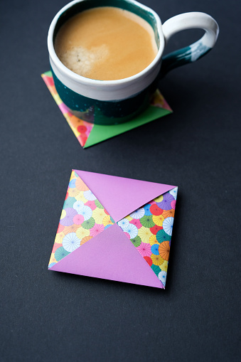 Beautiful and simple coaster made from paper
