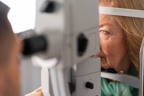 istock Patient at the ophthalmology clinic 1397531541