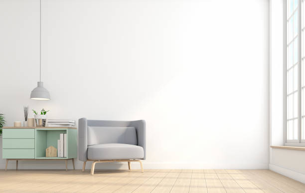 istock Minimalist interior of living room 1397533120