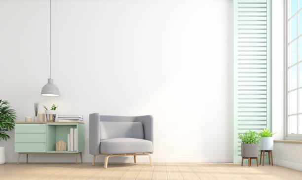 istock Minimalist interior of living room 1397533137