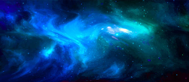istock Vector cosmic illustration. Beautiful colorful space background. Watercolor Cosmos 1397535470