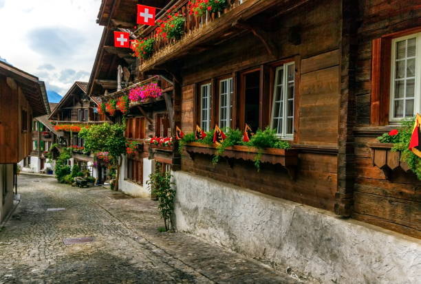 Swiss chalet near Reichenbach in Switzerland