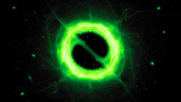 istock Green glowing forming of accretion disk 1397537071