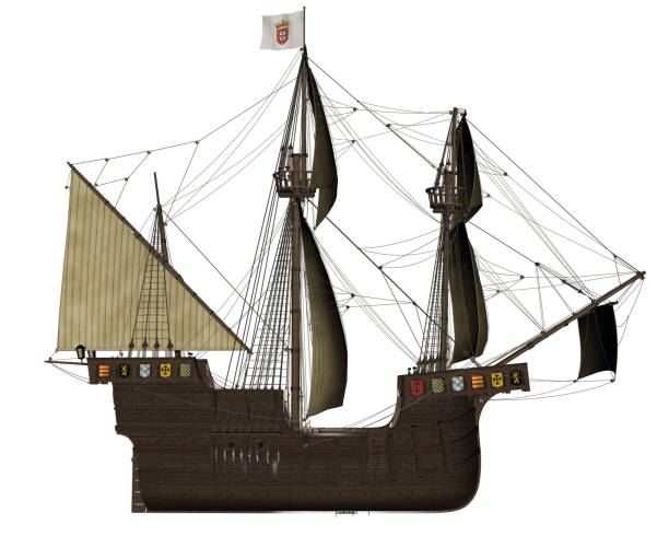 Man making a sailboat in his living room as a hobby - handwork