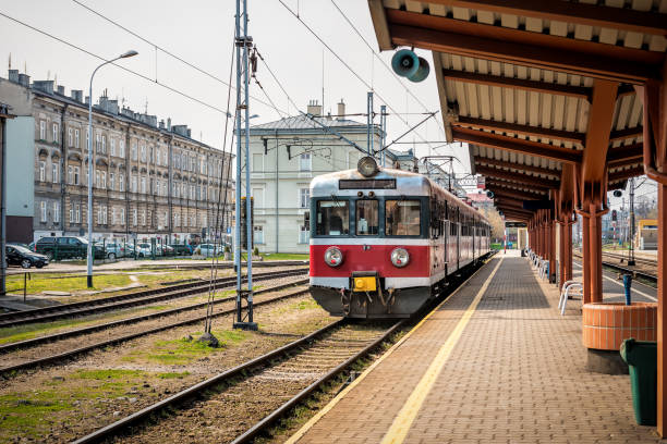 istock Suburban train at the railway station 1397537215