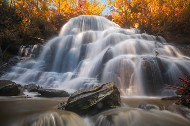 Yellow Branch Falls, Walhalla, South Carolina, USA in the autumn season.