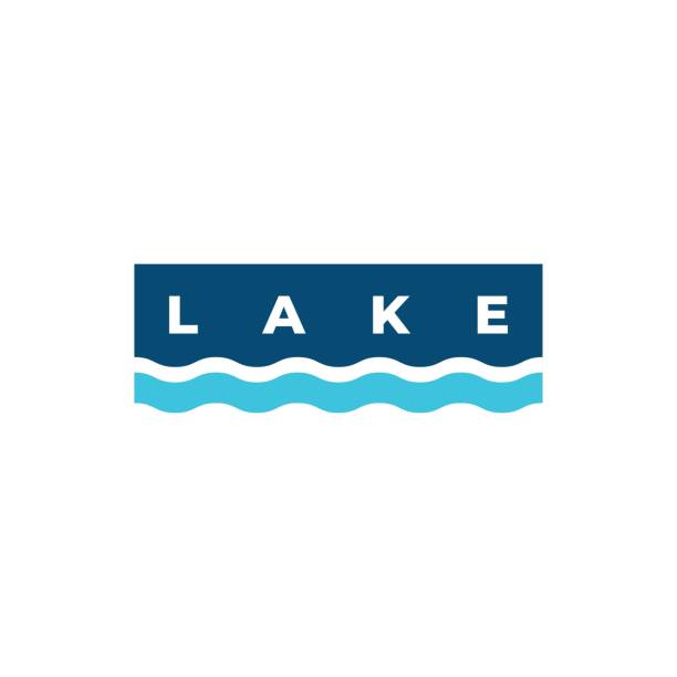 Water wave design Water wave design illustration vector template lake stock illustrations