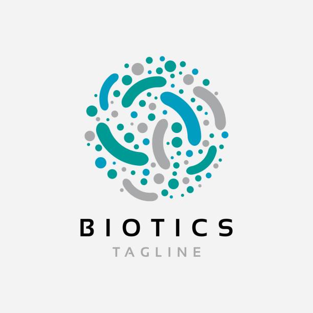 bacterial logo design bacterial logo design symbol illustration vector template prebiotic probiotic stock illustrations