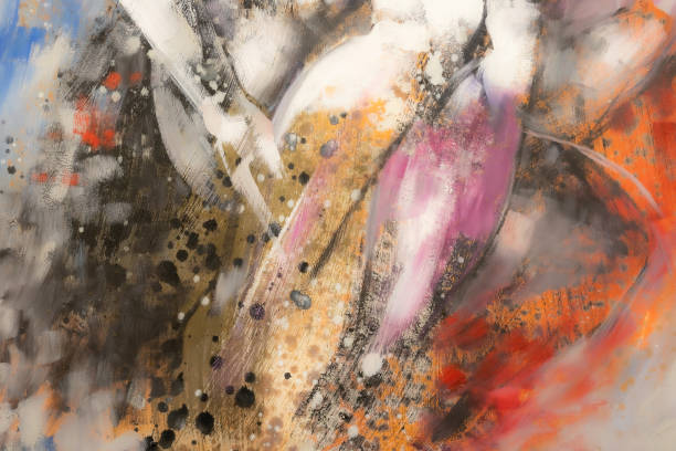 istock Paint on Canvas: Abstract Art in Multi Colors Hues - Background 1397544781