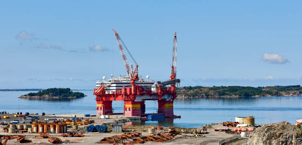istock Oil drilling platform in the Norwegian Sea. 1397545869