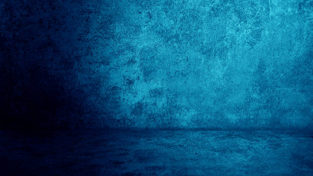 istock abstract blue cement floor and wall backgrounds, room, interior. abstract loft or industrial room for products displayed, exhibition, commercial design. product presentation backdrop. 1397546682