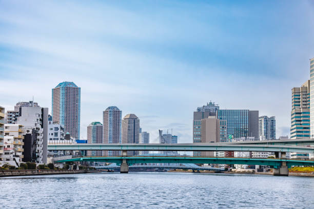 istock Scenery seen from a ship sailing on the river in Tokyo 1397546754