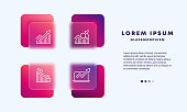 istock Statistics set icon. Sampling, report, research, survey, increase, decrease, growth, work, employee, client, computer, diagram, chart, people, person, job. Business concept. Glassmorphism style. Vector line icon for Business and Advertising 1397554587