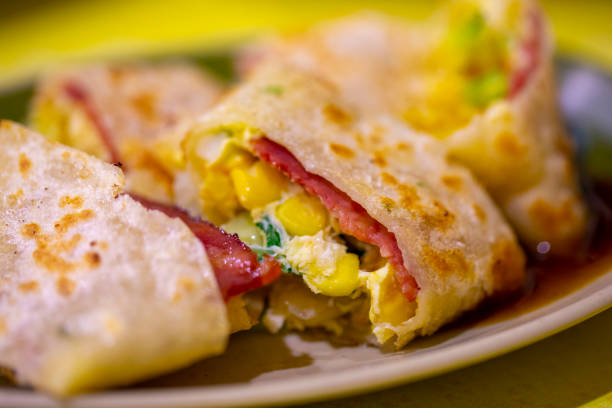 istock Taiwanese, love it and it's delicious, breakfast, ham and quiche 1397555953