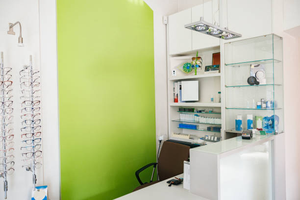 istock Ophthalmologist's workplace with spectacle frame and other work equipment 1397556009