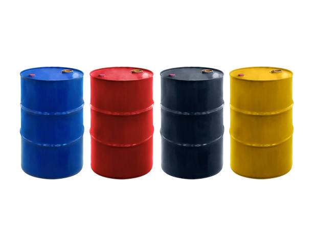 istock Oil barrel isolated on white isolated on white background 1397557365