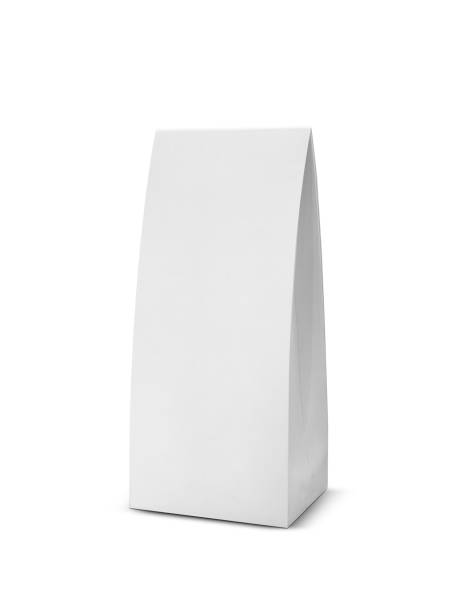 istock Paper Bag Package for advertising and branding. A-form Paper Bag. Paper bag triangular shape 1397557669