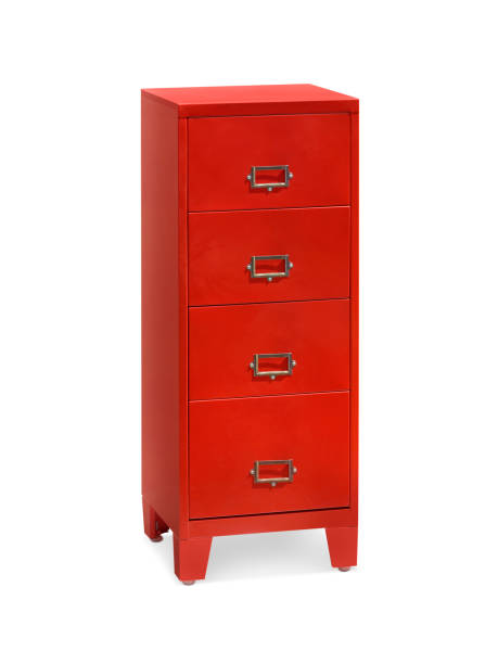 Wooden filing cabinet in a junk shop